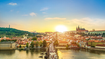 Fototapeta na wymiar Prague at sunset