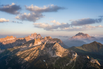 Panoramica Pelmo, Civetta, Cinque Torri, Averau