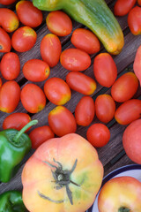 tomatoes green peppers cherry tomato and paprika