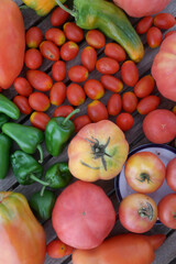 tomatoes green peppers cherry tomato and paprika