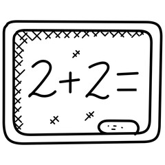 
Equation on whiteboard, math sum or calculation
