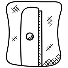
Doodle icon design of pencil sharpener
