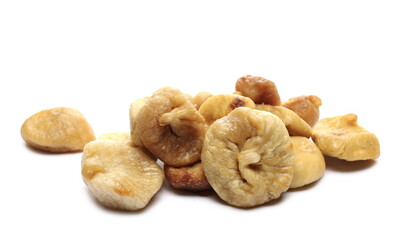 Dry figs isolated on white background