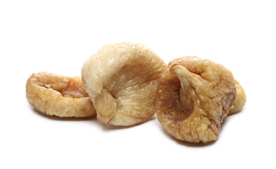 Dry figs isolated on white background