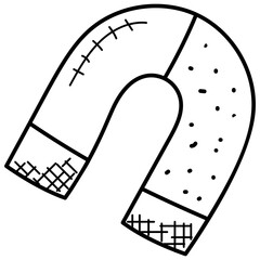 
A u shaped magnet  concept of practical physics science
