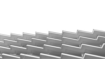 Architecture building design modern,zig zag, Black and White tone.art with line minimal.