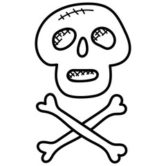 
A skull on crossbones concept of danger
