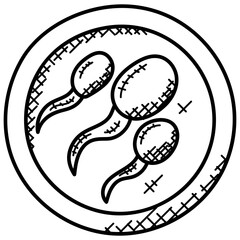 
A number of sperms in assembling position concept of insemination
