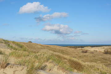 Sandy Grey Dunes at the Curonian Spit in Lithuania
