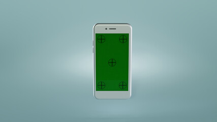 High resolution illustration of a white smartphone