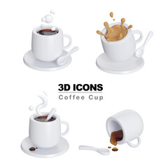 Coffee cup with splash Icons