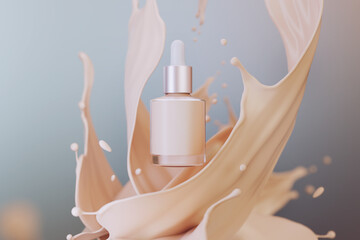 Concealer cosmetic product with liquid foundation splash