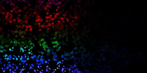 Dark multicolor vector background with random forms.