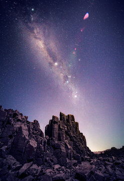 Bombo Headland under starry night sky Australia