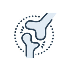 Color illustration  icon for bone