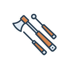 Color illustration  icon for equipment
