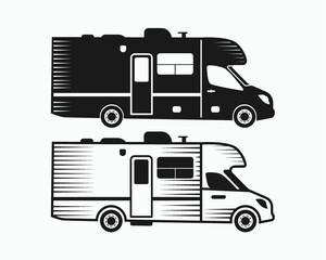 Class A Motor Home Sign Symbol Icon Vector Illustration, 