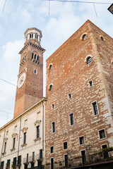 Fototapeta na wymiar Clock tower in Verona