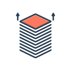Color illustration icon for pile © WEBTECHOPS