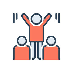 Color illustration icon for convince