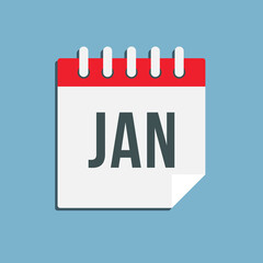 Vector icon day square calendar, month January