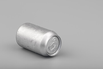 wet metal aluminum beverage drink cans. photography