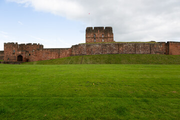 Fototapeta na wymiar Carlisle , Cumbria / England - 11 03 2020: Carlisle Castle City Walls