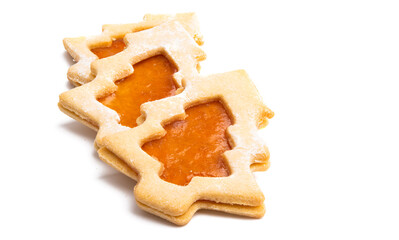 Christmas tree cookies isolated