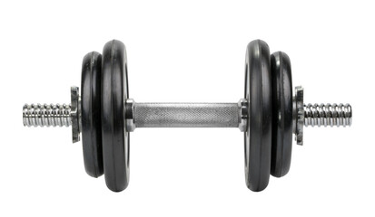 Gym dumbbell isolated white background without shadow clipping path