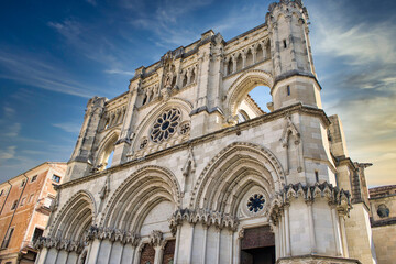 The beautiful gothic cathedral of Cuenca