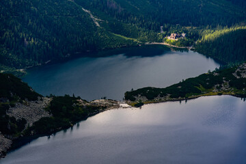 Czarny Staw pod Rysami (Black Lake below Mount Rysy) is a mountain lake on the Polish side of Mount...