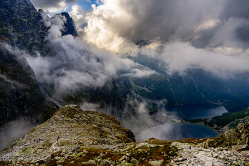 Czarny Staw pod Rysami (Black Lake below Mount Rysy) is a mountain lake on the Polish side of Mount Rysy in the Tatra mountains. At 1,583 m above sea level, it overlooks the nearby lake of Morskie Oko © Ondrej Bucek