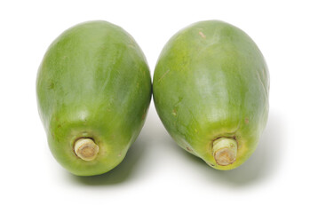 Papaya fruit isolated on a white background