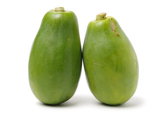 Papaya fruit isolated on a white background