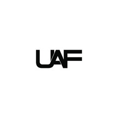 uaf letter original monogram logo design