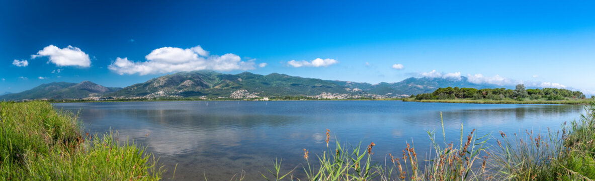 Panorama of Biguglia Lake in Corsica