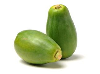Papaya fruit isolated on a white background