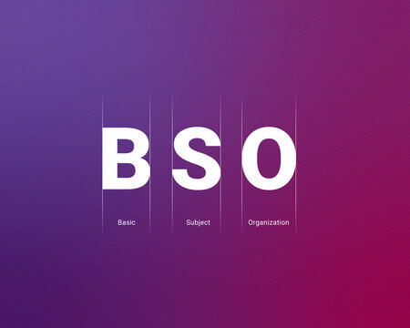 BSO - Basic Subject Organization
acronym, modern and minimalist concept background