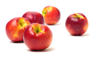 Nectarine fruit isolated on white background