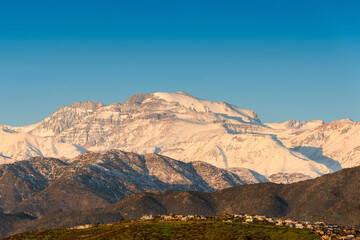 Wealthy houses at Los Dominicos neighborhood in Santiago de Chile