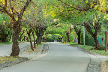 Entrada al Barrio Cuatro Hojas en la ciudad de Mendiolaza, Córdoba Argentina