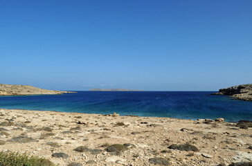 Fototapeta na wymiar L'emplacement du port antique de Gournia près d'Agios Nikolaos en Crète