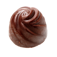 stack of chocolate on white background