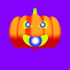 halloween pumpkin isolated on white