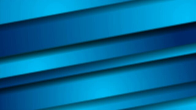 Bright blue smooth stripes abstract tech motion background. Seamless looping. Video animation Ultra HD 4K 3840x2160