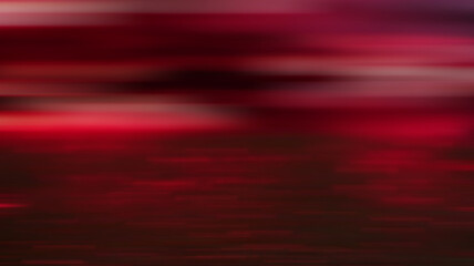 Dark abstract background with neon blurred red lights. Reflection on the bokeh surface. Flame, smoke, fire.