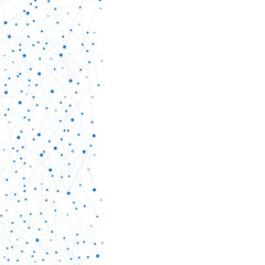 Network abstract connection isolated on white background. Network technology background with dots and lines. Ai background. Modern abstract concept. Ai vector, network technology