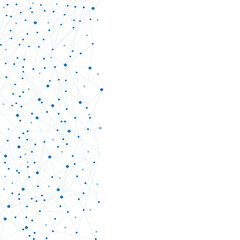 Network abstract connection isolated on white background. Network technology background with dots and lines. Ai background. Modern abstract concept. Ai vector, network technology