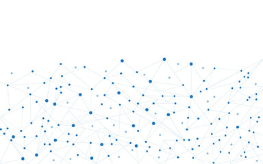 Network abstract connection isolated on white background. Network technology background with dots and lines. Ai background. Modern abstract concept. Ai vector, network technology