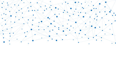 Network abstract connection isolated on white background. Network technology background with dots and lines. Ai background. Modern abstract concept. Ai vector, network technology